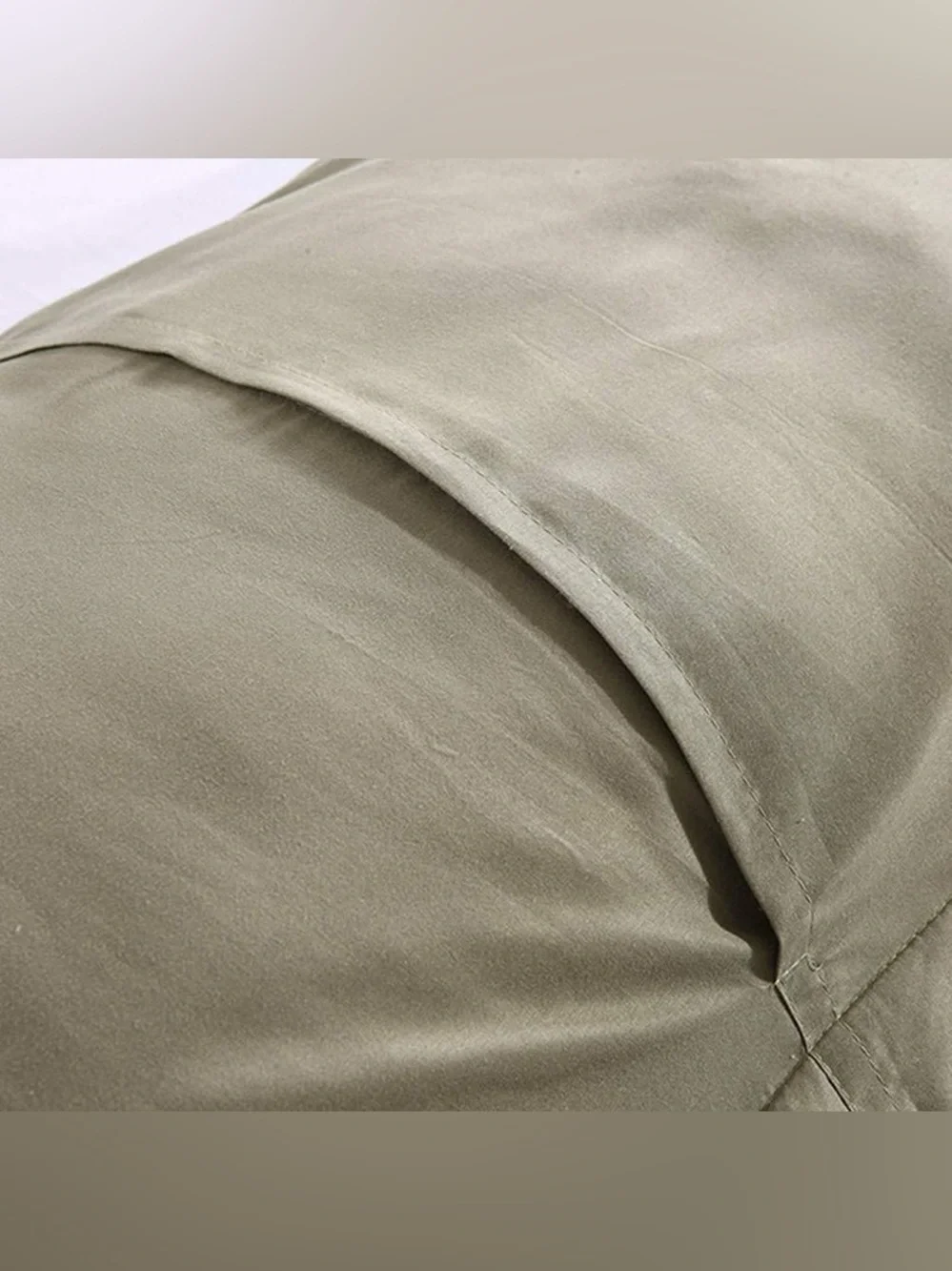 Quilted olive green Decorative 2 Pillow Shams